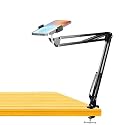 BROLAVIYA Overhead Mobile Phone Stand, Gooseneck Flexible Clip Lazy Arm Bracket for Smart Mobiles Phones fits Device 4~10 Diagonal inch, for Overhead Video,Desktop,Bedroom, Office, Kitchen