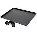 BROLAVIYA Microphone Stand Shelf Adjustable Metal Tray Holder, Compatible with Most Microphone Stands and Music Tripod Stands, Size 7.9” X 5.7” inch