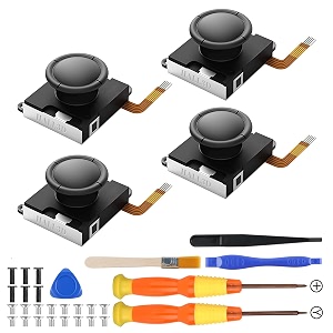 bronal hall effect joystick joycon joystick replacement  32 in 1 no drifting replacement joystick analog thumb for switch joycon switch oled amp switch lite rightleft stick 4pcs with repair kit