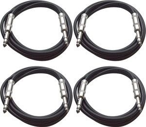 bronbyte 4pcs 635mm mono jack male to 635 mm male 14 ts patch cables extension cords straight trs patch cable 15 m in length