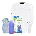 Brondell Smart Bidet Toilet Seat S1400-RW, Round, White, Wireless Remote + Portable Travel Bidet GoSpa GS-70 Bundle