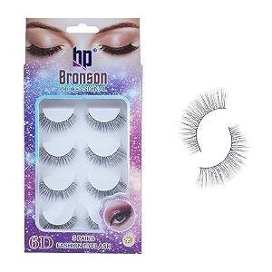 bronson professional false eyelash 3d effect faux mink fake false eyelash long natural eyelashes 5 pc eyelash no 207  black color