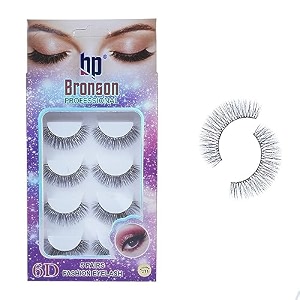 bronson professional false eyelash 3d effect faux mink fake false eyelash long natural eyelashes 5 pc eyelash no 211 black color