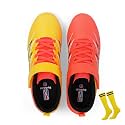 brooman Kids Firm Ground Soccer Cleats Boys Girls Football Cleats with Soccer Socks