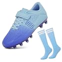 brooman Kids Firm Ground Soccer Cleats Boys Girls Football Cleats with Soccer Socks