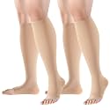 bropite Open Toe Compression Socks for Women，3 Pairs Toless Knee-High Socks