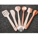 Bros Moon Kitchen Utensils Set,Durable and Versatile Non-Stick Kitchen Tool Wooden Cooking Spoons and Spatulas