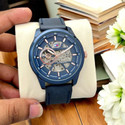 brosa Premium Luxury Men's Automatic Skeleton Watch,Gold Tone Case,Brown Leather Strap Analog Watch  - For Men TH-01