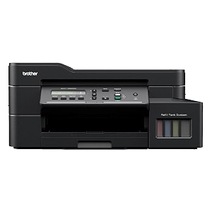 brother ink tank dcp-t820dw wifi auto duplex color multifunction printer print scan copy adf lcd lan print up to 75k pages black amp 5k in color each for cmy extra black ink free installation
