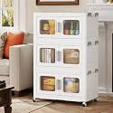 BROVIEW 180 Qt Extra Large Stackable Storage Bin with Lids, 3 Pack White