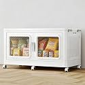BROVIEW 220 Qt Extra Large Stackable Storage Bin with Lid, 1 Pack White