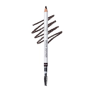 brow luxe definer pencil by luscious cosmetics sweat-proof eyebrow pencil vegan and cruelty free deep brunette
