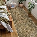 Brown 2x6 Washable Runner Rugs for Hallway