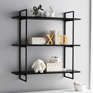 brown art shoppee 3 tier metal amp engineered wood home floating shelves for wall dcor storage wall shelf wall mounted shelf for bedroom living room bathroom kitchen shelves full black