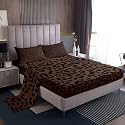 Brown Black Leopard 4 Pieces Sheet With 26 Inch Deep Pockets Kids Animal Print Bedding Full Size Safari Bed Sheets Set for Women Men Room Decor Breathable Soft Microfiber Cheetah With 2 Pillow Case