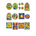 THE BROWN BOX® OHP for Glass Painting | Transparent Plastic & Acetate with Printed Designs | A4 Size for Art & Craft | Ready to Use Glass Painting Kit for Beginners & Adults | 6 Sheets (12 Patterns)