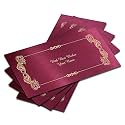 Brown Cloud Customised Exclusive Satin Burgandy Shagun/Money/Gift Envelope/Cover/Lifafa for Gift/Festival with Personalized Text Message/Name/Photo (SE Sat Burgandy 02) (Pack of 20)
