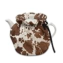 Brown Cow Tea Pot Cozies Breakfast Warmer Dustproof Durable Kitchen Home Decorative Tea Cosy Insulated Kettle Cover for Home Kitchen Decor Tea Cozies Thanksgiving Decor