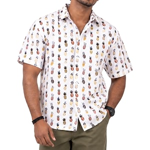 BROWN CULTURE Mens Cotton Blend Abstract Printed