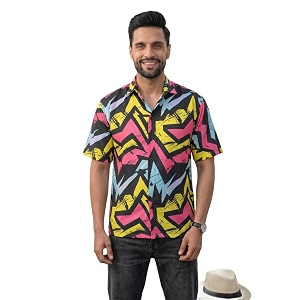 BROWN CULTURE Mens Half Sleeve Relaxed Fit
