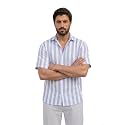 BROWN CULTURE Mens Oversized Printed Casual Shirt
