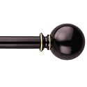 Brown Curtain Rods for Windows 18 to 45 inches, 1 Inch Modern Metal Drapery Rods, Adjustable Heavy Duty Curtain Pole with Round Finials(18"-45"Antique Bronze Gold)
