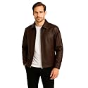 Brown Faux Leather Jacket For Men 