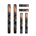 Brown Flower Refrigerator Door Handle Covers Set of 6, Antiskid Protector for Fridge Oven Dishwasher Keep Your Kitchen Appliance Clean from Smudges, Food Stains