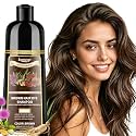 Brown Hair Dye Shampoo for 100% Gray Hair Coverage