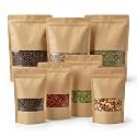 Brown Kraft Paper Zip Lock Stand Up Pouches | 15×22cm | 450g | Pack of 50