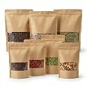 Brown Kraft Paper Zip Lock Stand Up Pouches | 16×23cm | 500g | Pack of 25