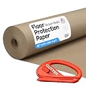 Brown Rosin Masking Paper 36" x 1992" (166 feet, 498 sq.ft.) with Cutter – Thick Floor Covering (66 lbs) - USA-Made Masking Paper for Painting and Construction, Surface Protection by IDL Packaging