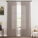 Brownish Grey Linen Curtains 84 Inches Long