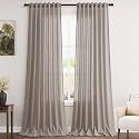 Brownish Grey Linen Curtains 96 Inches Long