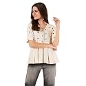 Brownverse Pure Cotton Women39s Embroidered Top