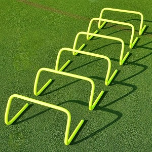 brozyn speed training hurdles 6 inch fluorescent yellow set of 6 football agility drills athletic field training