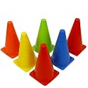 BROZYN Sports Training Combo Set with Agility Ladder 4m with 10 Rungs, Hurdles 6 inch 6pcs, 6 Marker Cones(6 inch), and Multicolour Saucer Cone Set of 12