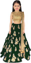 BRSK TEX Girls Lehenga Choli Ethnic Wear Embroidered Lehenga, Choli and Dupatta Set (Multicolor, Pack of 1)