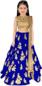 BRSK TEX Girls Lehenga Choli Ethnic Wear Embroidered Lehenga, Choli and Dupatta Set (Multicolor, Pack of 1)