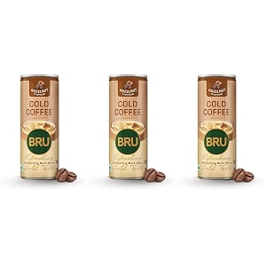 bru cold coffee hazelnut 230ml  thick creamy and irresistable  ready to drink pack of 3