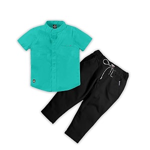 BRUCEWANE Kids Shirt And Trouser Combo Set