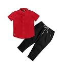 BRUCEWANE Kids Shirt And Trouser Combo Set