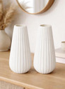 Bruncha Artificial white vase set of 2 for home decor Plastic Vase