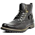 Bruno Marc Men's Motorcycle Combat Boots