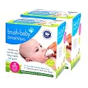 Brush Baby Teething Relief Dental Wipes for Ages 0-Toddler - Naturally Eliminate Teething Pain, Prevent Tooth Decay and Sour Milk Breath - 28 Finger Wipes (2-Pack)