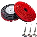 Brush for Shark Steam Mop S7000 S7001 S7020 S7005 S8021 S8001 Replacement Brush Head and Scrub Pad Abrasive Polishing Pad for deep Cleaning Hard Floors Kitchens and bathrooms (2, red)