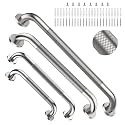 Brushed Nickel Grab Bar 4-Pack, Anti-Slip Bathroom Safety Rail
