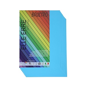 brustro elle erre coloured card stock craft paper a4 size 220 gsm cielo colour pack of 9 sheets deep lake blue shadeideal for schoolsposter artists with pastelcharcoalcalligraphypen