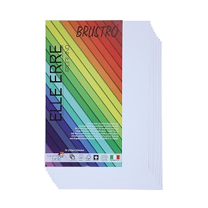 brustro elle erre coloured card stock craft paper  white shade bianco colour a4 220 gsm pack of 9 sheets  acid free ideal for pastel charcoal calligraphy silkscreen pen amp ink