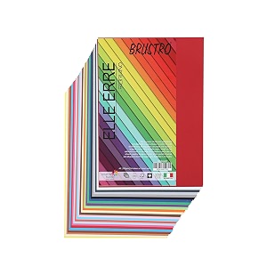 brustro elle erre coloured card stock craft paper a5 size220 gsm assorted colour pack of 24 shades x 2 sheets total 48 sheetsideal for schoolsposter artists with pastelcharcoalcalligraphypen